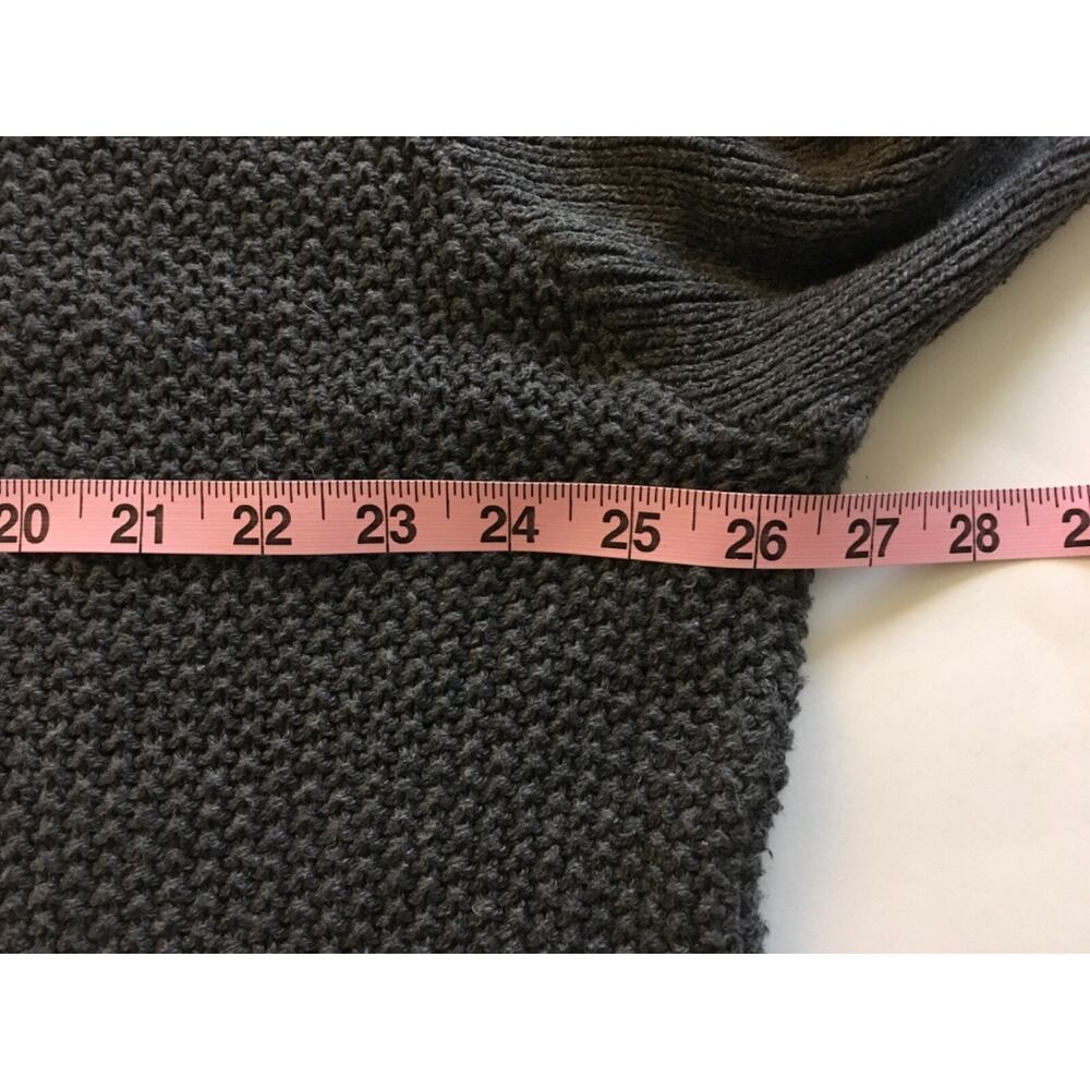 VTG LL Bean Knit Fisherman Henley Sweater Mens Sz L Gray BA50 Cotton Made In USA - Picture 12 of 13